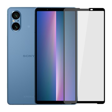 YADI SONY Xperia 5 V 6.1吋 2023  專用 水之鏡 AGC 全滿版手機玻璃保護貼