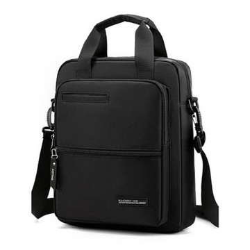 商務A4文件包13寸豎款公文包男手提斜跨電腦包防水休閑牛津業務包