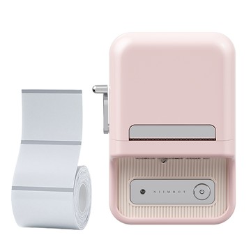 [精臣Niimbot]B21_PRO 標籤機組（內含一組白色標籤紙） 熱感應標籤機—櫻花粉