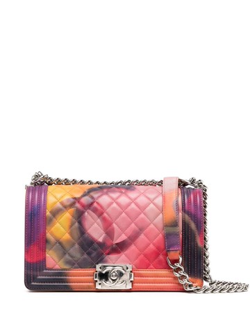 CHANEL Pre-Owned - 2014-2015 Boy Cocomark shoulder bag - women - Lamb Skin - One Size - Multicolour