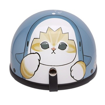 EVO CA-019 / CA019 安全帽 鯊魚貓福 深海藍 半罩 單帽子 不含鏡片 卡通 碗公帽