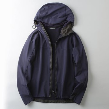 外貿尾單戶外鳥款輕量化運動高彈速干透氣連帽軟殼沖鋒衣夾克外套