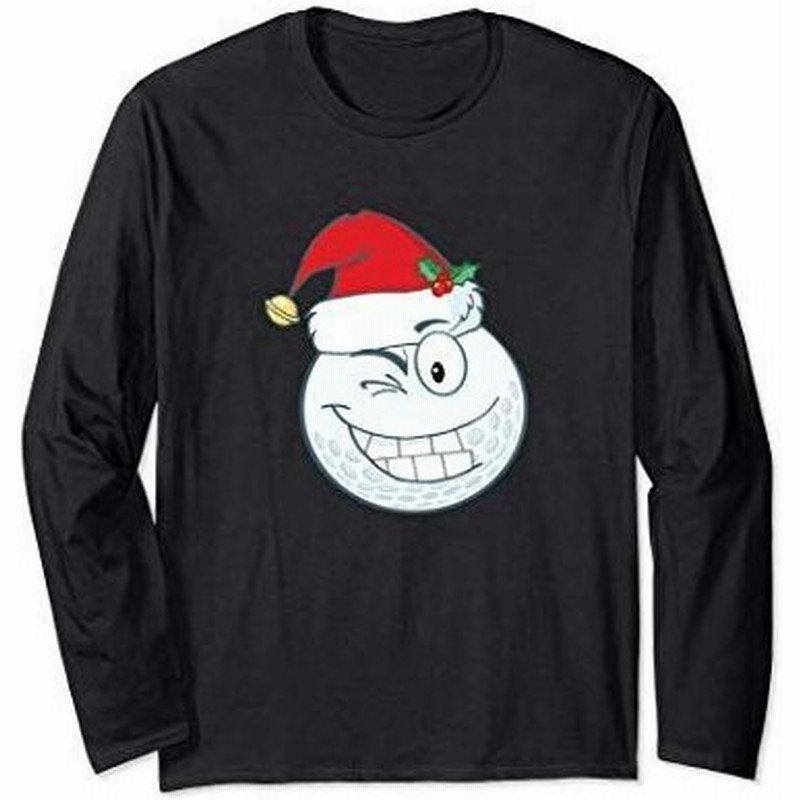 ゴルファーズクリスマス面白い顔ラブゴルフボールサンタハット 長袖tシャツ 通販 Lineポイント最大0 5 Get Lineショッピング