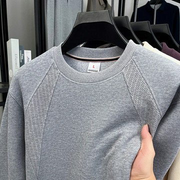 【巴黎精品】現貨+預購 頂級商務針織外套針織衫休閒秋冬大碼男裝-圆领內搭重磅打底男上衣4色a1lf42