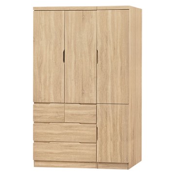 Boden-巴斯4尺四門四抽衣櫃-120x60x208cm