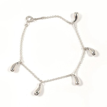 【日本直購 二手美品】蒂芙尼 TIFFANY&Co. 手鍊 淚滴 5P 艾爾莎・佩芮蒂 銀 925 經拋光處理
