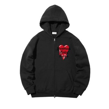 融化的心重磅質感衛衣拉鏈開衫外套春秋連帽拉鏈外套簡約時尚男女