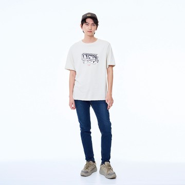 5th STREET｜男裝｜蝴蝶標型罐頭印花短袖T恤｜灰卡其