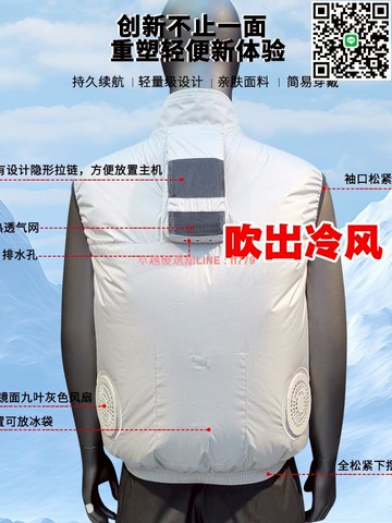 【卓越優選館】半導體制冷衣服散熱小風扇空調服穿戴式外套降溫馬甲背心戶外登山