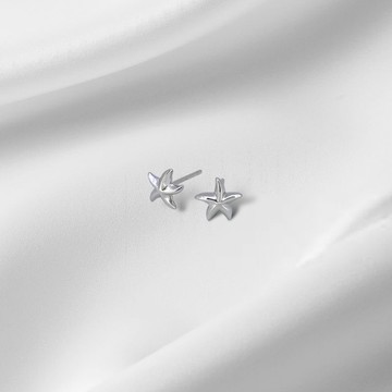 925純銀 | 小海星_耳環