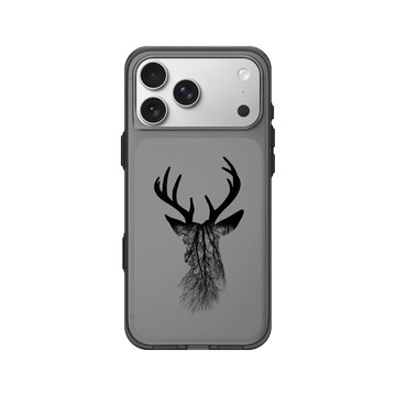 iPhone 17 Pro Max Clear (相機按鈕) 酷墨灰 - Animal Silhouette / 動物剪影 - 麋鹿1