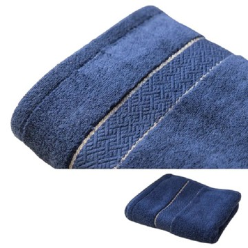 旭 日本製泉州頂級匹馬棉34*80CM毛巾-藍(迪雅金蔥系列) 蓬鬆厚實 送禮自用相宜