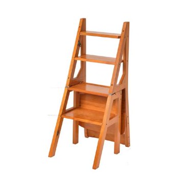 【匠俱】實木多功能折疊梯椅 四步梯凳 室內家用登高梯 移動爬梯子 兩用梯