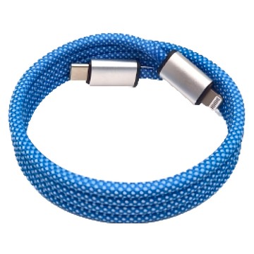 多彩磁吸充電線 C Lightning  1m  海洋藍  1條