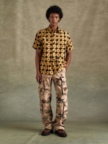 UNISEX COWBOY PRINTED CARGO JEANS (apa811u) [BEIGE]