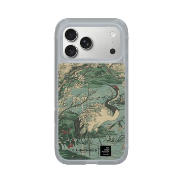 iPhone 17 Pro Max AirX 流變灰 - Van Gogh Museum - 鶴與櫻花選自草木花鳥圖會系列