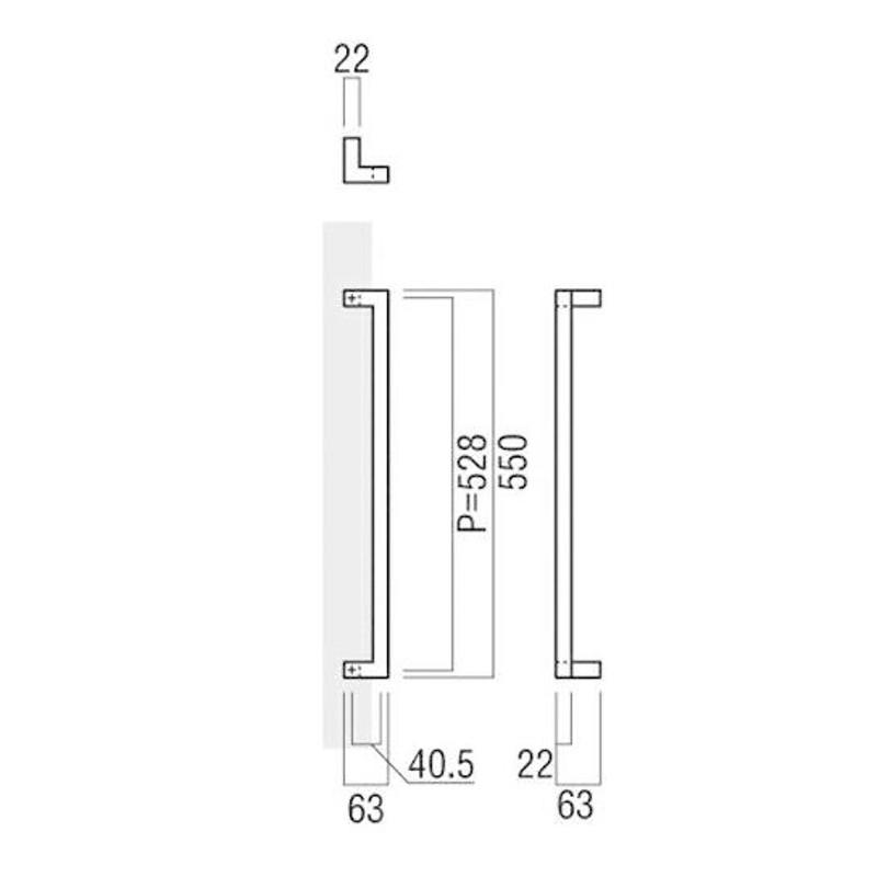 UNION(ユニオン) T1121-01-023 ドアハンドル 押し棒 1セット(内外) [ネオイズム] LINEショッピング