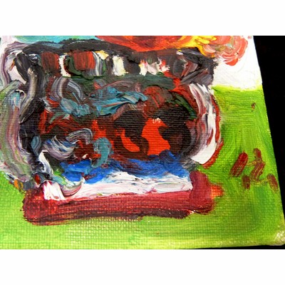 油彩画 / 油絵 / 静物画 / 花 キャンバス画 SM【中古】 通販 LINE 