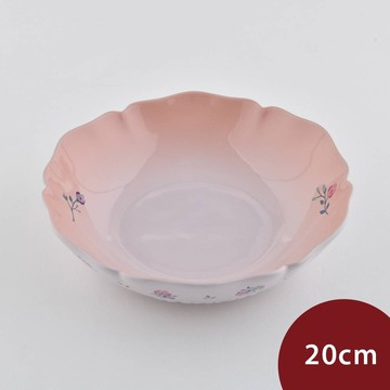Le Creuset 南法花語系列 凡爾賽花園 不規則圓形深盤 盛菜盤 餐盤 20cm 芭蕾粉  [美學生活]
