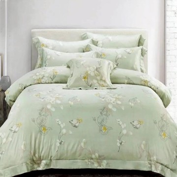 台灣製吸濕排汗萊賽爾兩用被床包組 加高雙人四件組 葉飛揚  1組