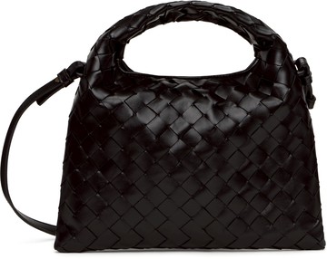 Bottega Veneta 黑色迷你 Hop 斜挎包