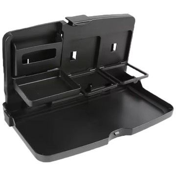 車用餐盤 飲料置物架 大容量  34 x 20 x 3cm  黑色  1個