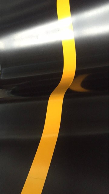 絕緣橡膠墊帶黃色警告線5mm 測試電壓10kv|低壓 紅色絕緣墊{鑫弘-工葉電器}可開發票