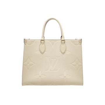 LOUIS VUITTON M46531 ONTHEGO 老花壓紋皮革托特包購物包公事包 / MM