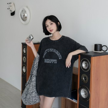 現貨~Don't worry水洗寬鬆短袖上衣【CL47A41】DesireShop