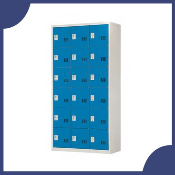 【屬過大商品，運費請先詢問】辦公家具 PS-3618-G 藍色18人用鞋櫃 資料文件檔案櫃 櫃子 檔案 收納