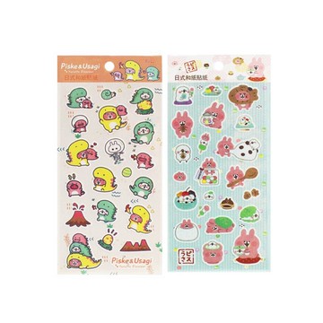 卡娜赫拉 日式和紙貼紙-恐龍/甜點