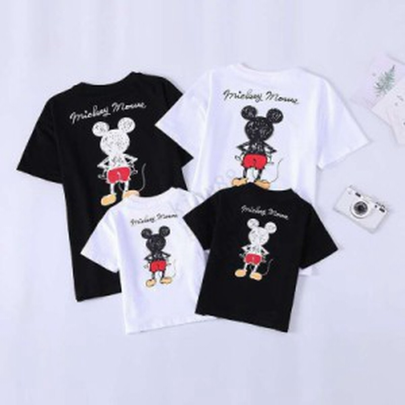 セール親子 ミッキー T Shirt ディズニー Tシャツ Disney ペアルック カップル シャツ 半袖 キッズ 恋人 半袖 トップス カジュアル カッ 通販 Lineポイント最大3 0 Get Lineショッピング