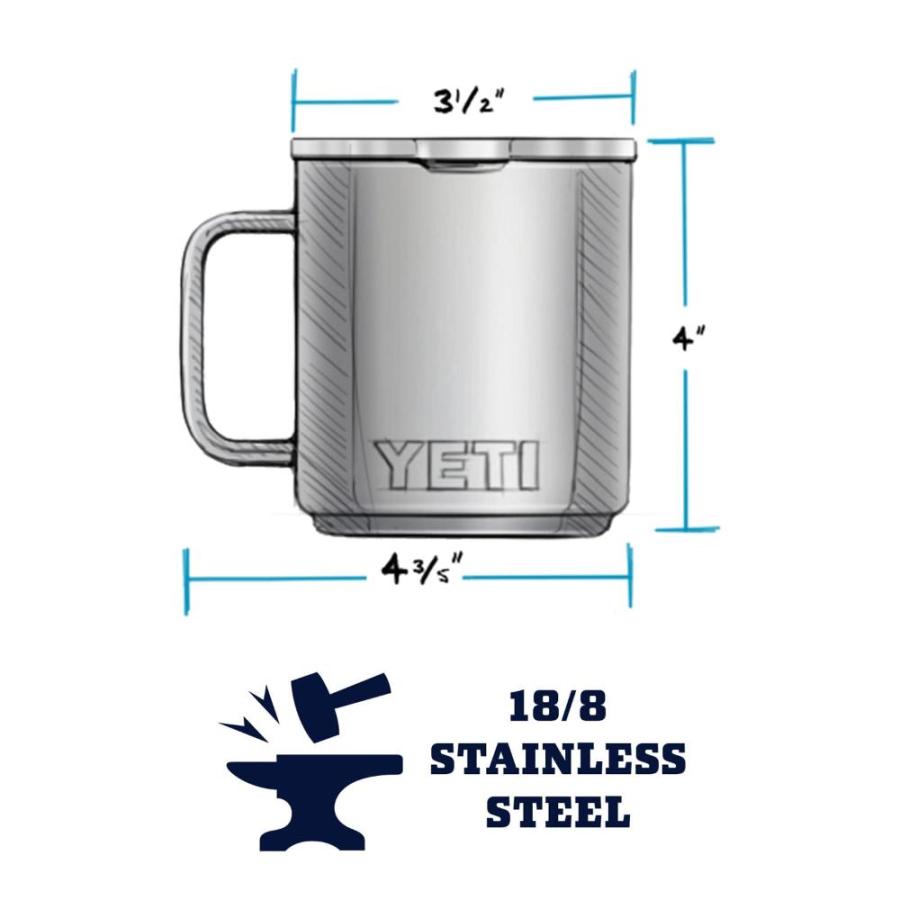 YETI Rambler oz Stackable Mug, Vacuum Insulated, Stainless Steel with MagSlider Lid, Seafoam