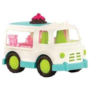 Battat Pop-Up Pals 18個月以上兒童玩具  甜奶油冰淇淋車 白色  30.5 x 17 x 19.5cm  1個