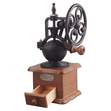 復古金屬搖輪咖啡研磨機手搖磨豆機家用便攜陶瓷芯手動咖啡磨粉機