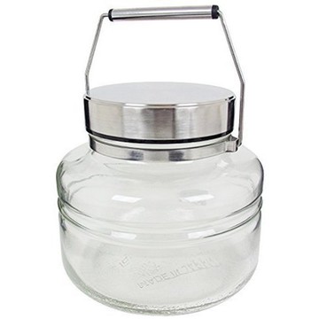 日本【石塚硝子】金屬蓋玻璃保存瓶 2L