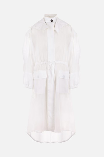 FERRAGAMO organza oversized trench coat Woman
