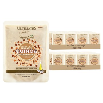 ULTIMATES Indulge 溺愛 超級餐點犬貓餐包  80g  24個  鮪魚佐藜麥 + 椰子油