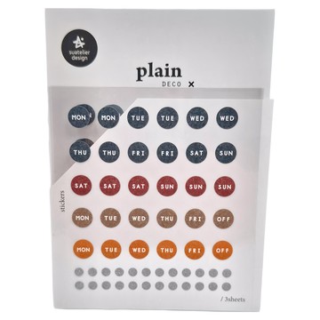 suatelier design 3個  裝飾貼紙 多色  1組