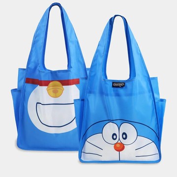 murmur 哆啦A夢 A4購物袋 超輕便 購物袋 扣子袋 環保袋 肩背袋 外出袋 超輕便摺疊收納袋