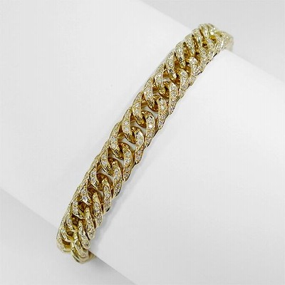 K18 喜平ダイヤ　馬蹄ブレスレット　14. 1g 6面ダブル　約20.5cm K18 喜平ダイヤ 馬蹄ブレスレット 14. 1g 6面ダブル 約20.5cm