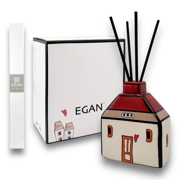 義大利EGAN- 歐式小屋系列 擴香瓶 香氛罐 紅色 11x13CM