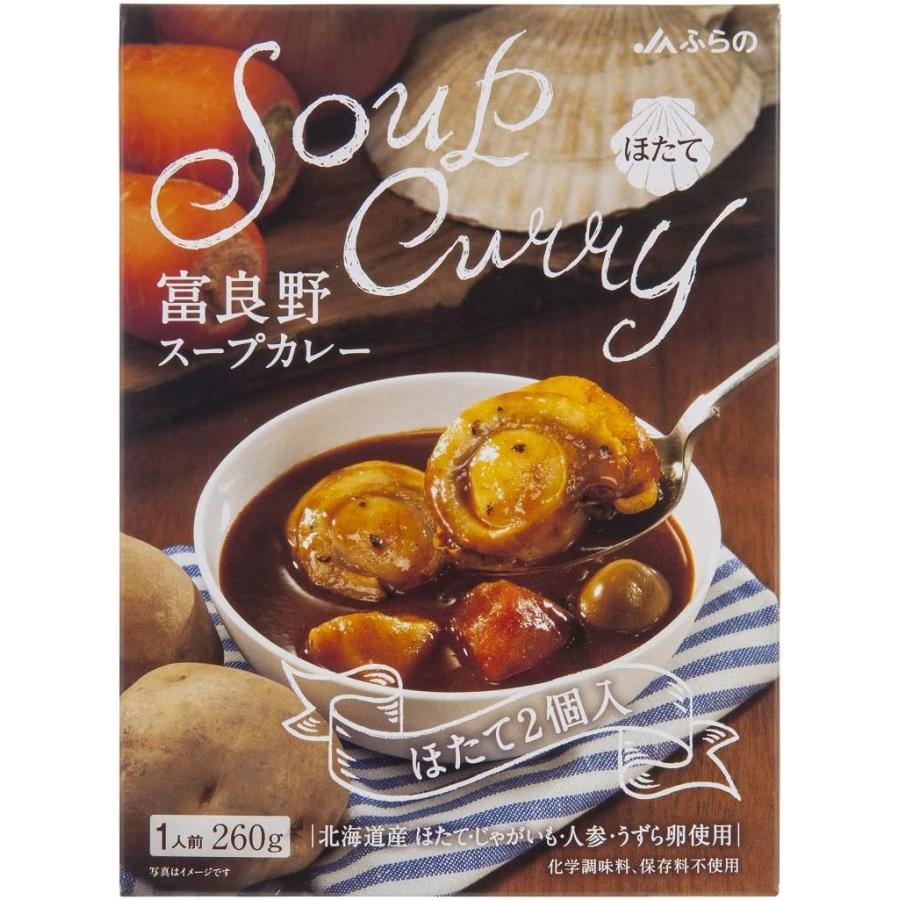 JAふらの 富良野スープカレー ほたて2個入 1人前 260g 送料無料 北海道 カレー レトルト スープカレー 北海道産 ほたて じゃがいも にんじん