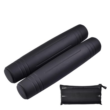 AD-ROCKET 矽膠鑄鐵啞鈴棒 2入組 21x3.5公分 附收納袋 止滑紋路  3lb  1組