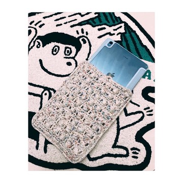 手作鉤織iPad 筆電外出保護包