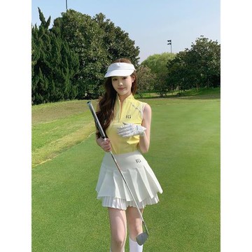 Regolf原創休閑運動無袖上衣女短裙2025年新款夏高爾夫套裝網球裙