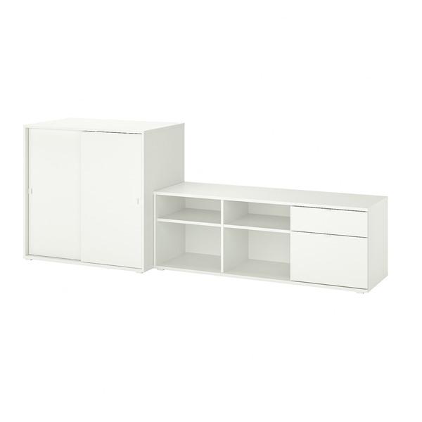 IKEA/イケア/通販】VIHALS ヴィーハルス テレビ/収納 コンビネーション, ホワイト[3](99478031) | LINEブランドカタログ