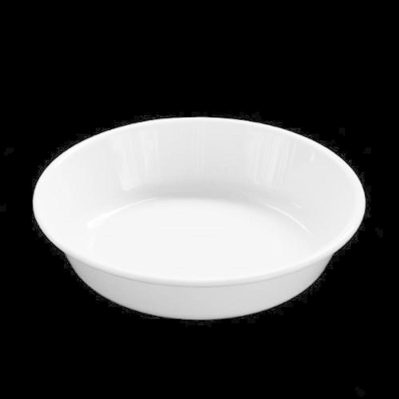 アウトドアプラスチック食器 深型大皿 ホワイト