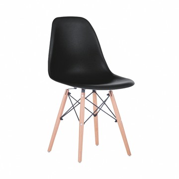 E-home EMS北歐經典造型餐椅-七色可選-黑色