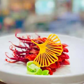 銀杏葉裝飾點綴芒果片烘焙模具